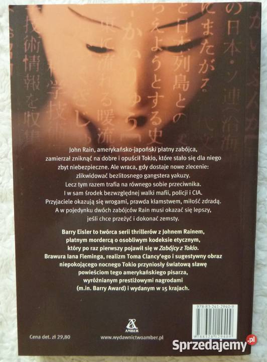 Zemsta zabójcy z Tokio Barry Eisler Warszawa