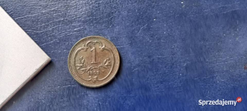 Stare monety 1 halerz 1893 Austria Lesko sprzedam