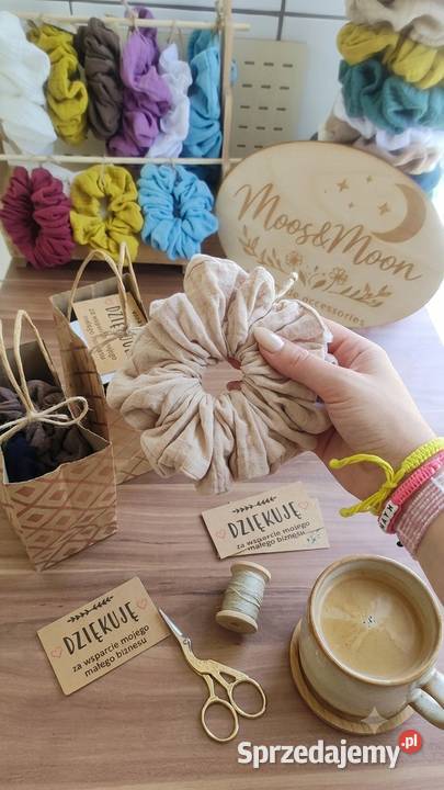 Ręcznie szyte gumki Scrunchies Oversize Dodatki Alwernia