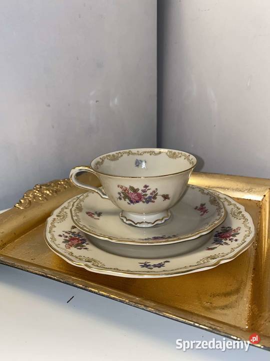 Trio śniadaniowe filiżanka porcelana bavaria Kraków