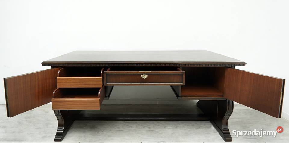 Zabytkowe eklektyczne biurko z lat 40tych Jerka