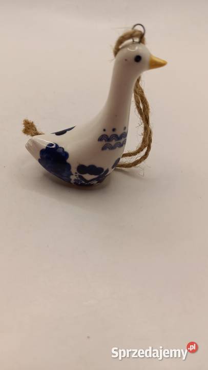 Figurka dekoracyjna zawieszka ptak kaczka gęś Porcelana i szkło Antyki, Sztuka, Kolekcje lubelskie