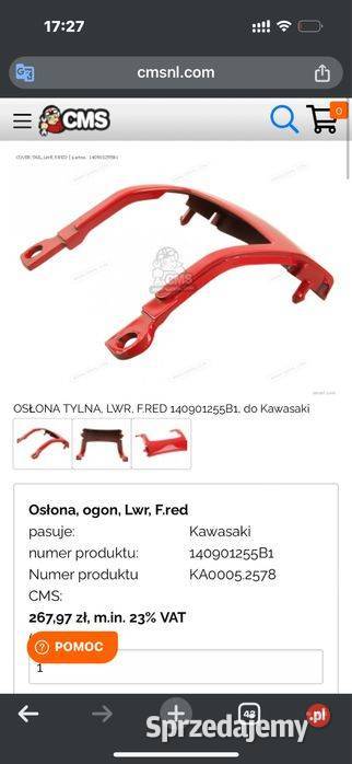 140901255 Osłona Ogon Mocowanie Kawasaki ZX6 Pozostałe wielkopolskie