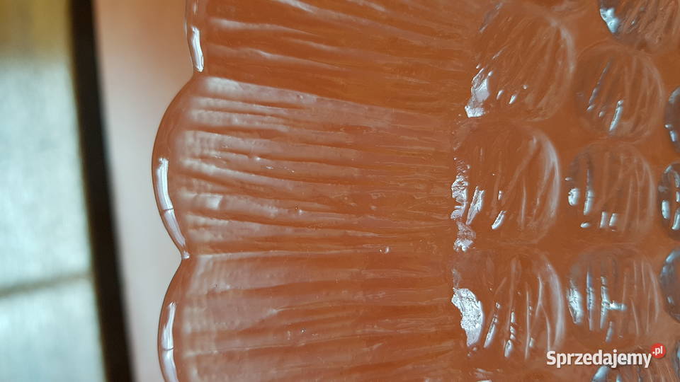 Patera Cora na 3 nóżkach Ząbkowice szkło PRL Dąbrowa Górnicza