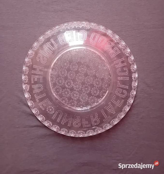 Talerz do chleba z inskrypcją z modlitwy von wielkopolskie Koźminek sprzedam