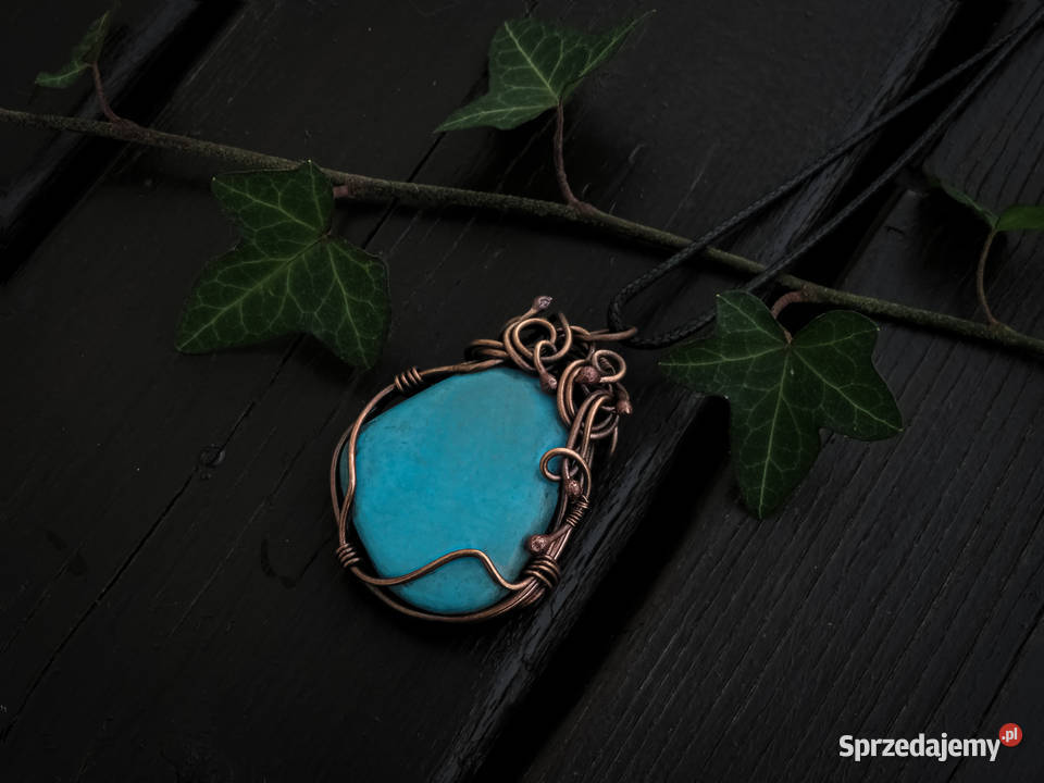 Unikatowy 2stronny wisior miedź rękodzieło Kraków
