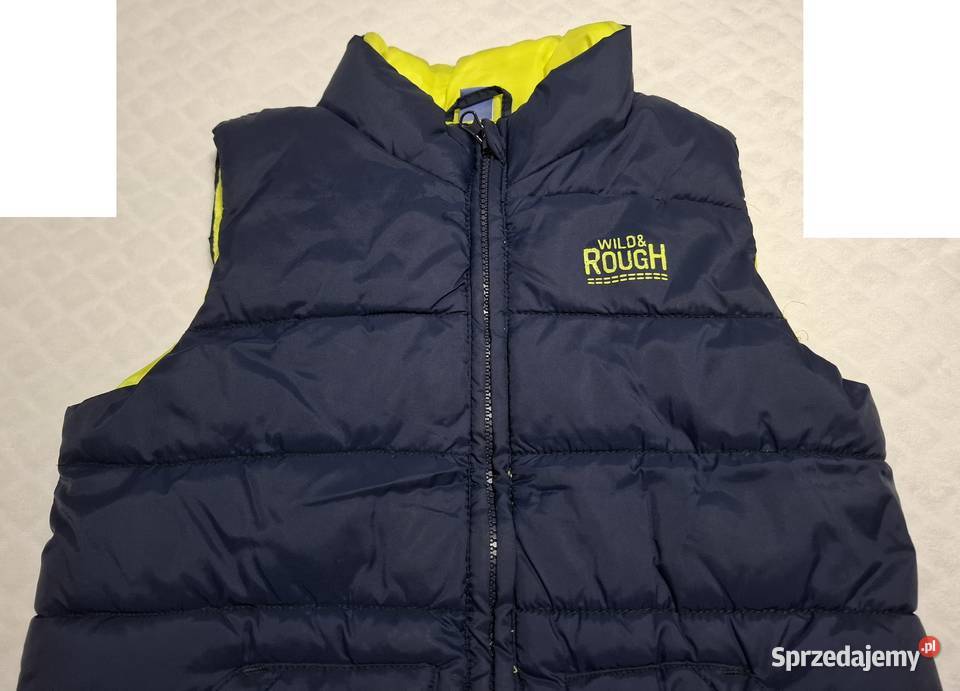 Bezrękawnik kurtka chłopięcy rozpinany granatowy Czeladź