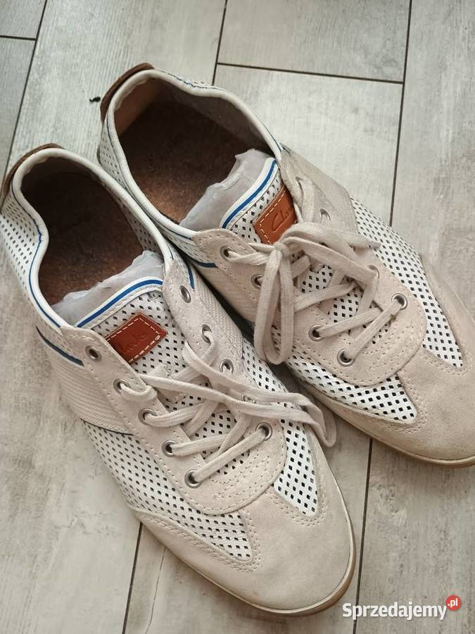 Półbuty Buty Clarks białe męskie 45 śląskie Częstochowa