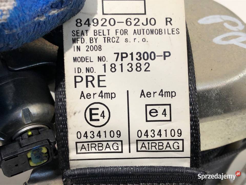 PAS BEZPIECZEŃSTWA PRAWY PRZÓD SUZUKI SWIFT III podkarpackie