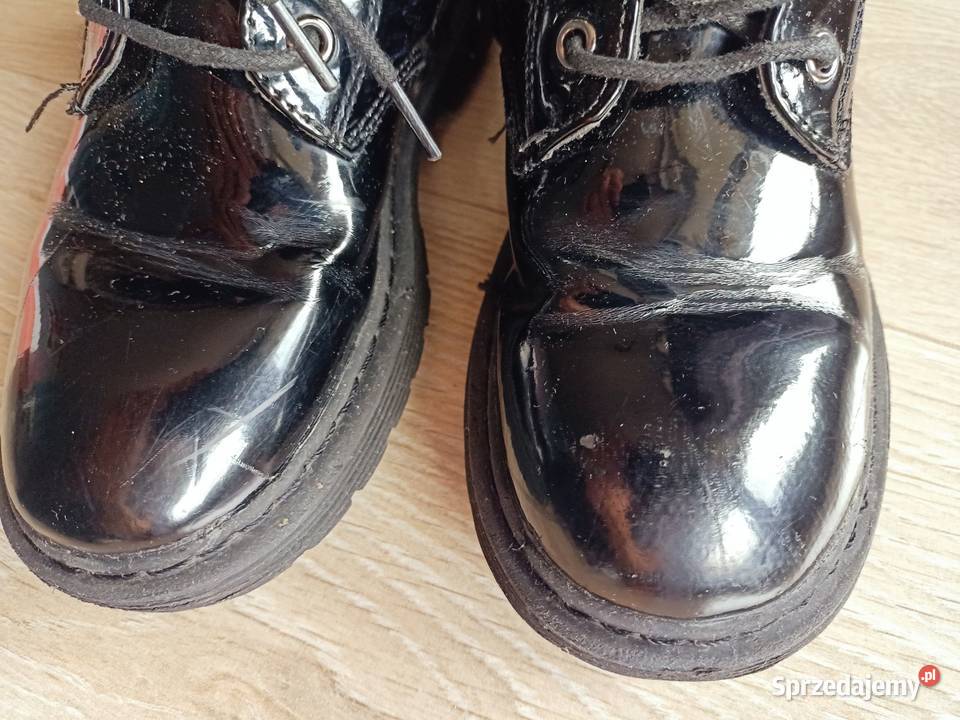 Buty botki trzewiki dziewczęce czarne Obuwie Płock sprzedam