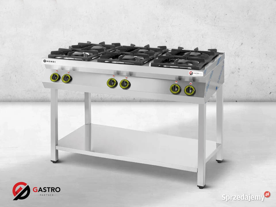 Kuchnia gazowa 6palnikowa na podstawie otwartej Ostrów Wielkopolski