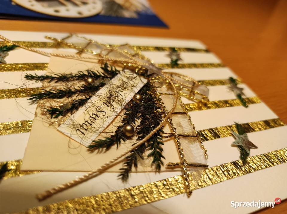 hand made kartki świąteczne Wesołych stylizowane Kielce