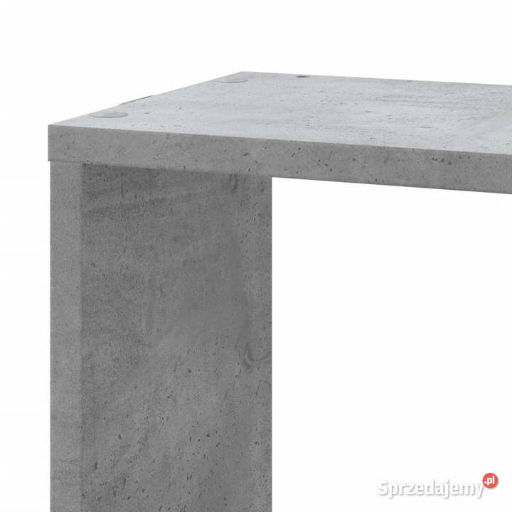 Narożna półka ścienna szarość betonu 45x45x147