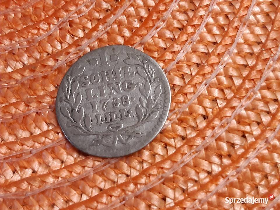 moneta srebrna Wolnego Miasta Hamburg z 1758r Łomża