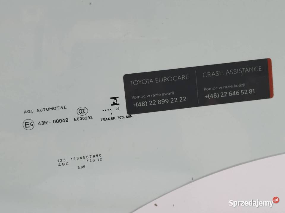 SZYBA DRZWI LEWY PRZÓD 43R00049 Toyota ProAce II świętokrzyskie sprzedam