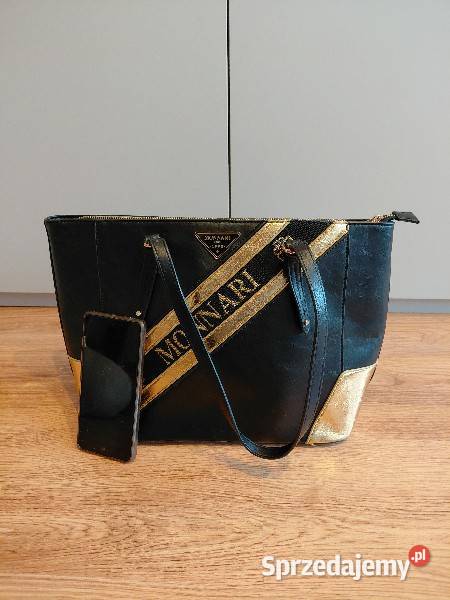 Torebka damska MONNARI czarnozłota elegancka Na ramię  Warszawa