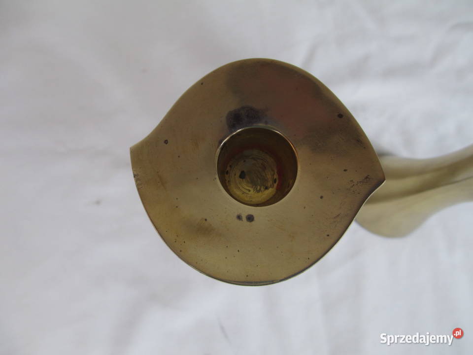 Dwa mosiężne świeczniki Antyki Lublin sprzedam
