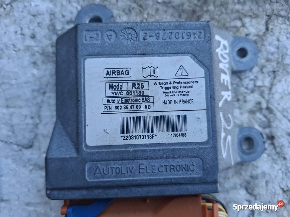 Moduł Poduszek Powietrznych Rover 25 osobowe Wisznice