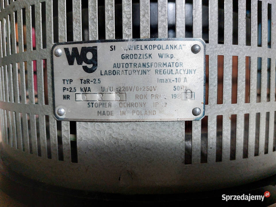 Autotransformator 1250V 10A Pozostałe Dąbrowa Górnicza sprzedam