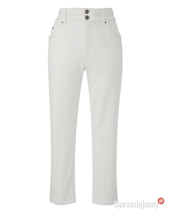 42 Spodnie Jeansy Simply Be białe Denim biały