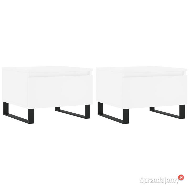 Stoliki kawowe 2 białe 50x46x35 WM830877 Warszawa