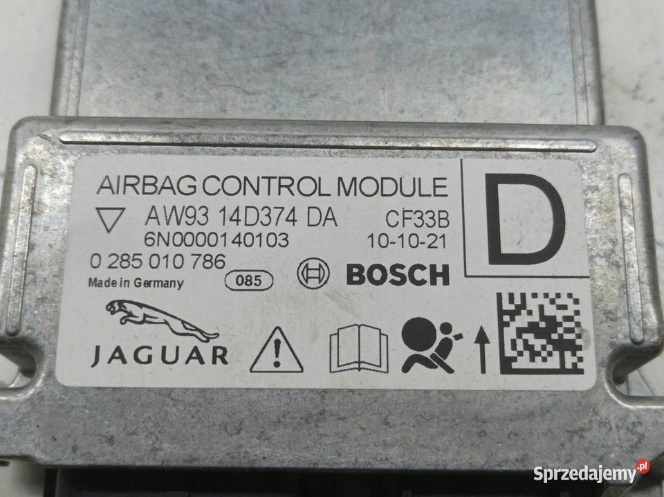 SENSOR AIRBAG AW9314D374DA 0285010786 Jaguar XJ