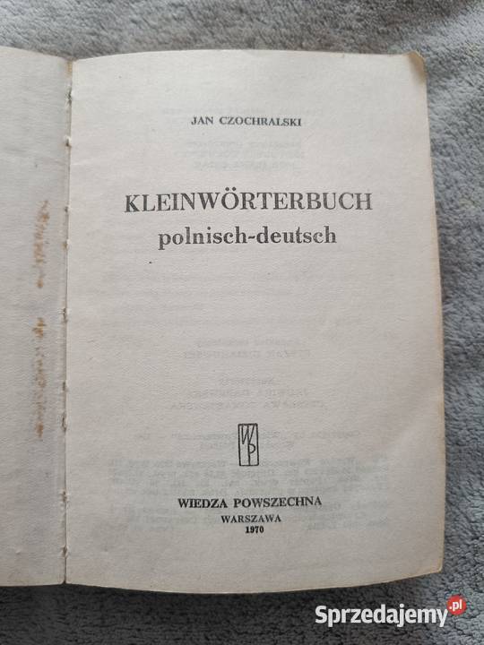 Mały Słownik PolskoNiemiecki Jan Czochralski
