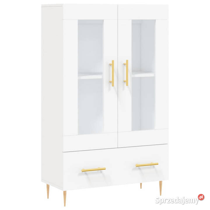 Wysoka szafka biała 695x31x115 materiał
