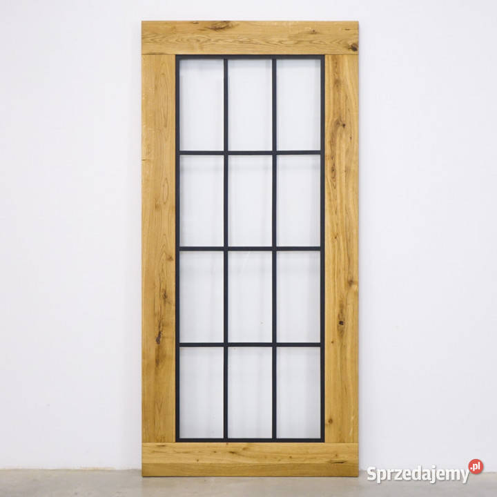 Drzwi przesuwne drewniane dębowe SZPROS Chmielnik
