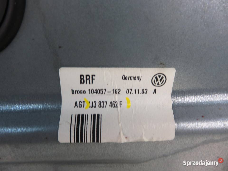 PODNOŚNIK SZYBY PRAWY 3D VW GOLF IV 1J1