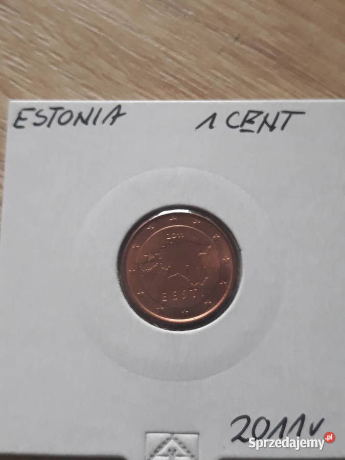 1 Eurocent Estonia 2011 r UNC Antyki, Sztuka, Kolekcje Konin