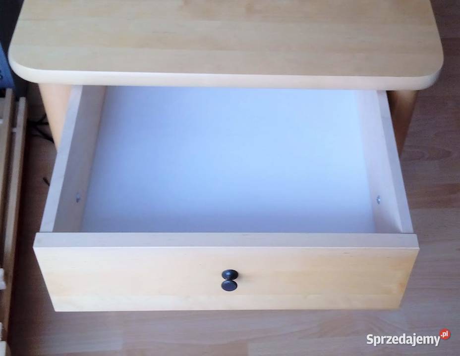 Stolik nocny lite drewno Ikea szuflada półka Dąbrówka