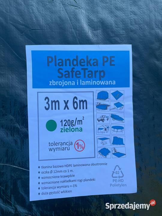 Plandeka SafeTarp 3x6 120gm2 PROMOCJA Zielona Gdynia