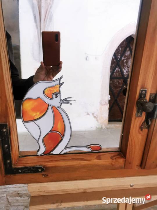 Stare okno wiejskie przerobione na lustro Lubomierz