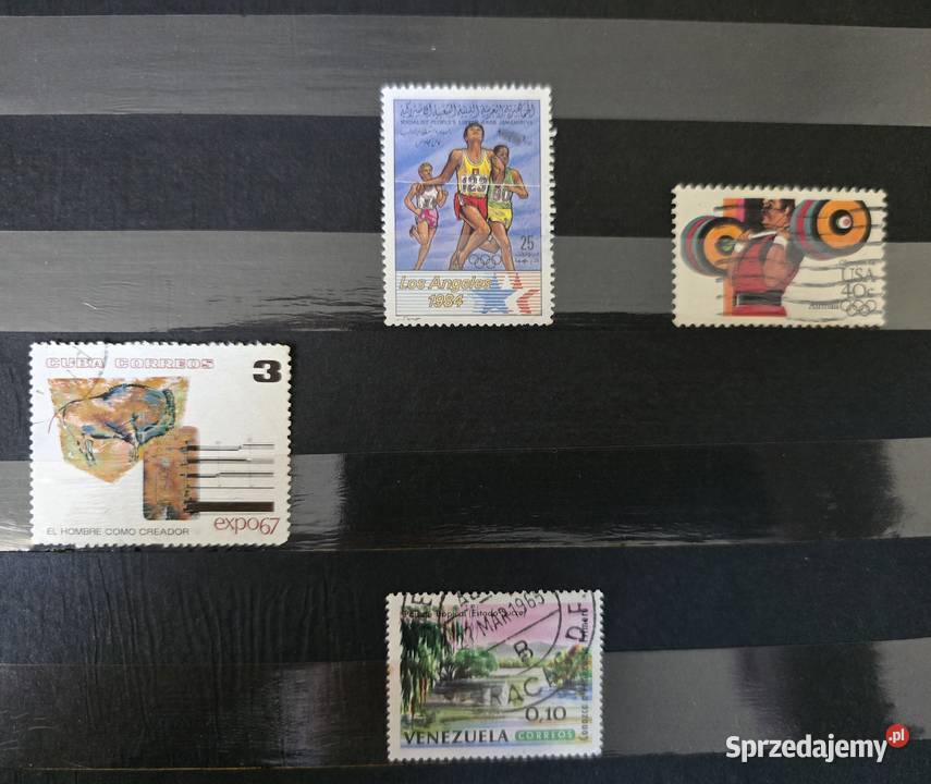 Kolekcja znaczków dwa klasery Olimpiada 84 Filatelistyka Busko-Zdrój sprzedam