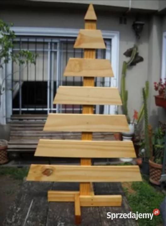 Choinka drewniana Boże Narodzenie łódzkie Zgierz