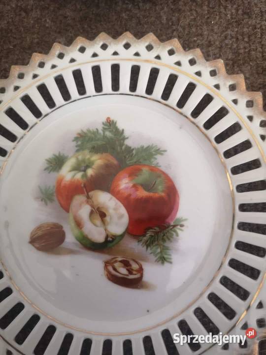 Talerzyk z ażurem z grupami owoców Biała Gdańsk