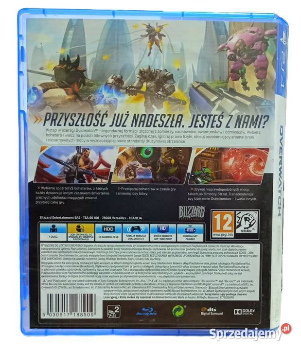 Gra 4 Overwatch warmińsko-mazurskie Elbląg sprzedam