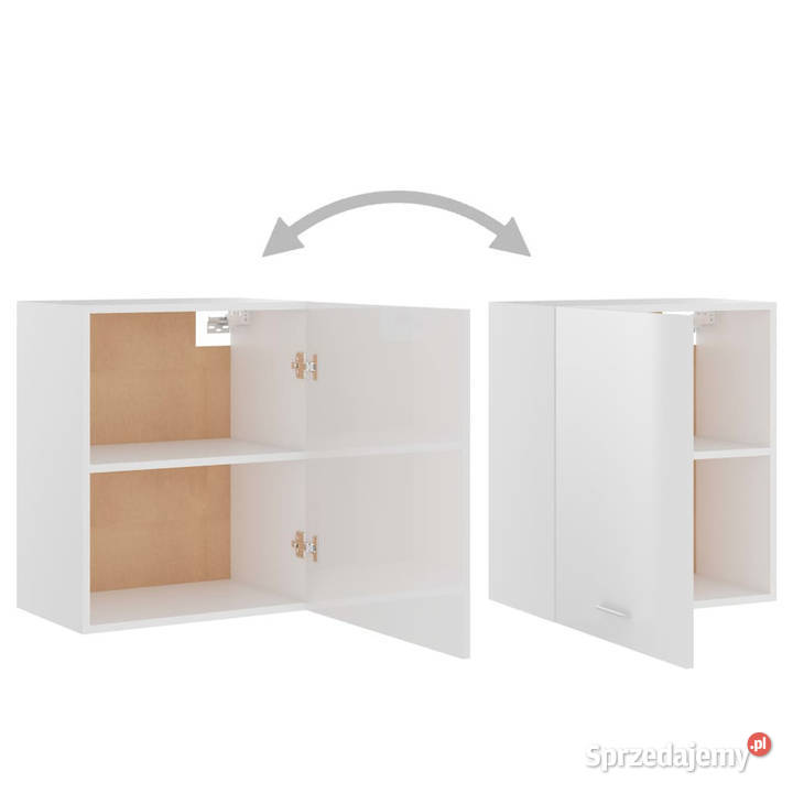 Szafka wisząca wysoki połysk biała 50x31x60
