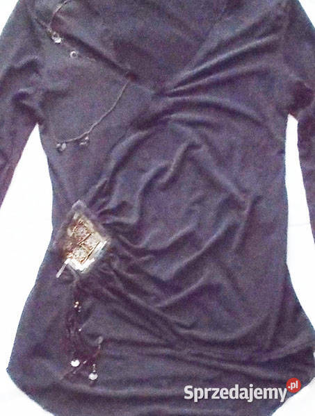 czarna bluzka długi rękaw elastyczna bluzka Opole