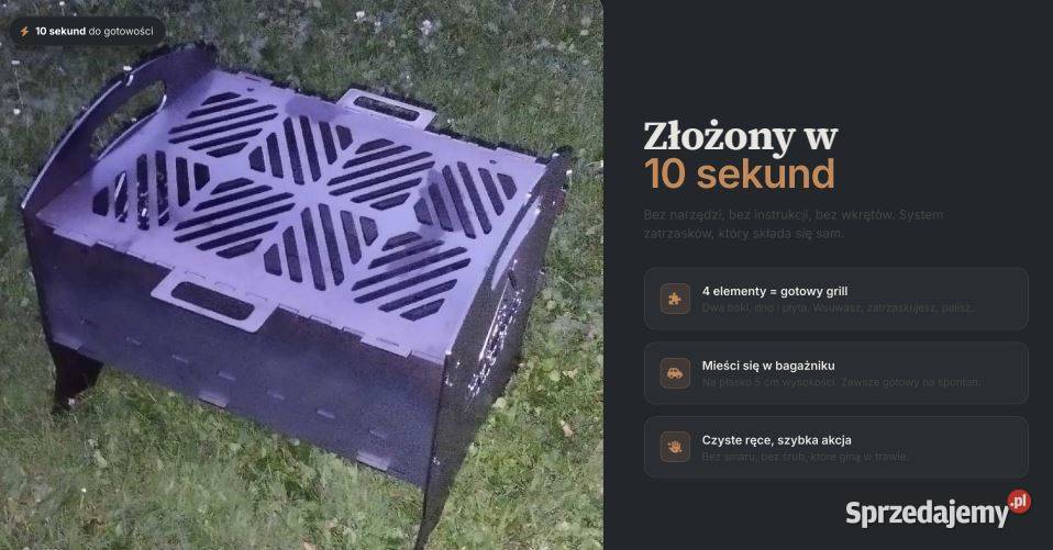 Grill składany mangał palenisko szaszłyki gruba śląskie Czechowice-Dziedzice