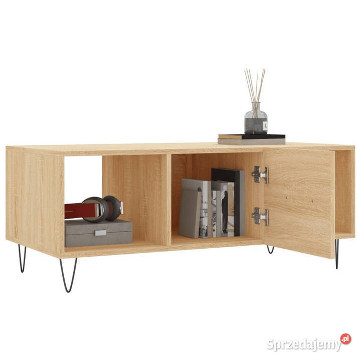 Stolik kawowy dąb sonoma 102x50x40 materiał Warszawa