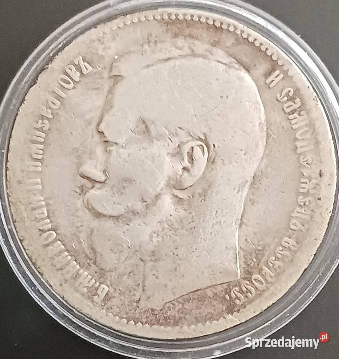 1 Rubel Rosja Carska 1897 r Mikołaj II Romanow Numizmatyka wielkopolskie Konin sprzedam