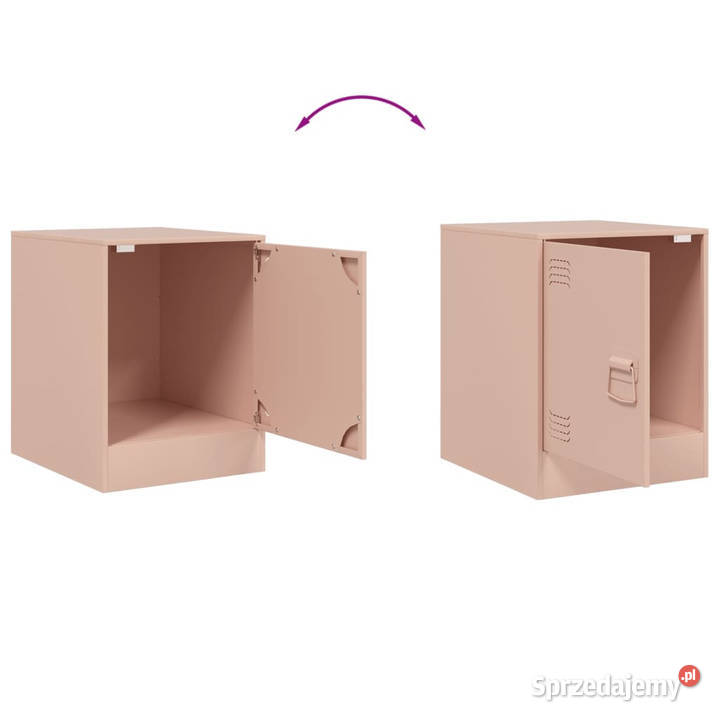 Szafka nocna różowa 345x39x44 stal WM841609