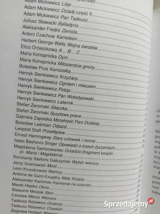 Lektury gimnazjalisty polskie książki księgarnia Warszawa