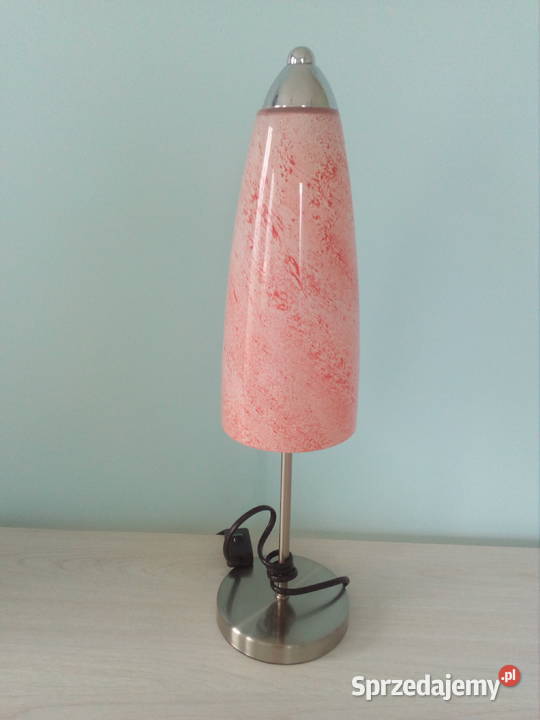 Lampa lampka nocna stołowa pastelowa różowa