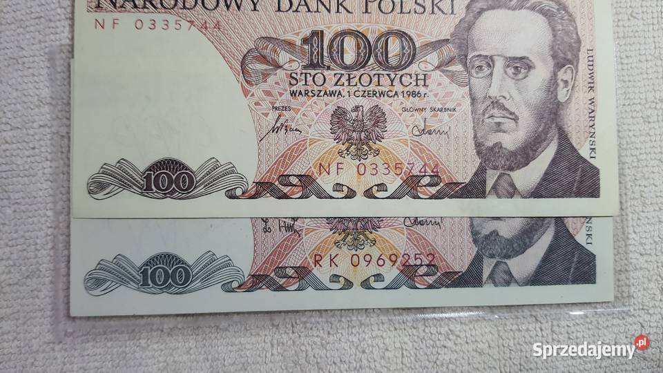 100 Złotych 1988 RK błędodruk