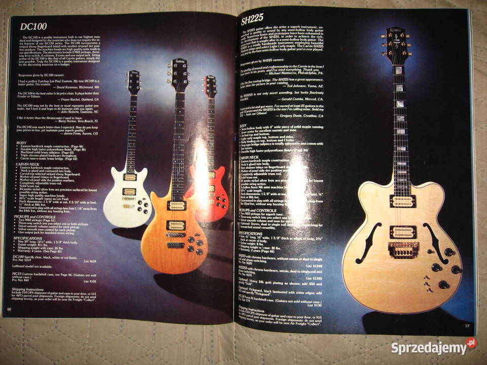 Carvin 1982 katalog sprzedam