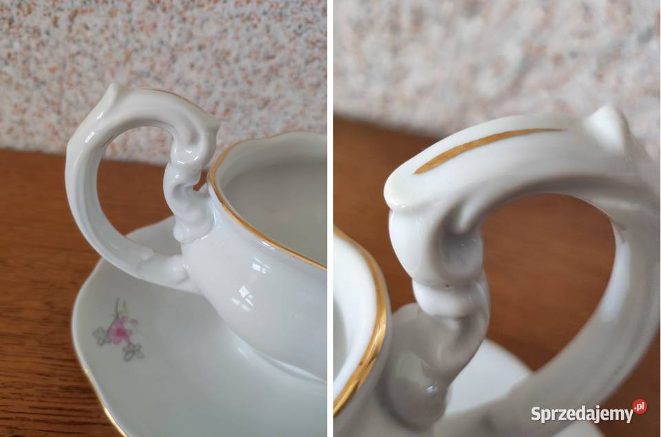 porcelanowa sosjerka złocenia Karolina
