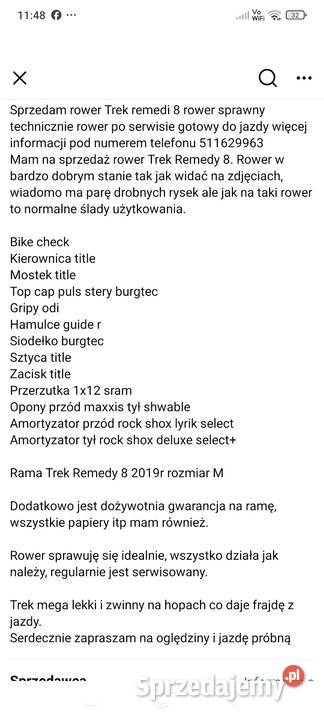 Rower Trek remedi 8 małopolskie Bochnia